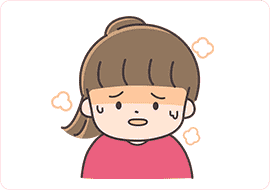 例２：熱が高く、つらそう